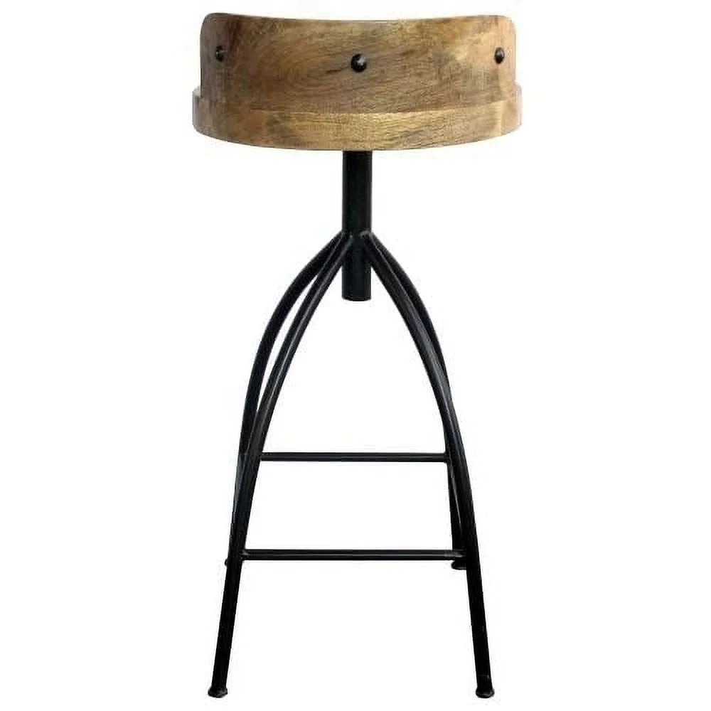 Adjustable Swivel Bar Stool With Backrest T114132