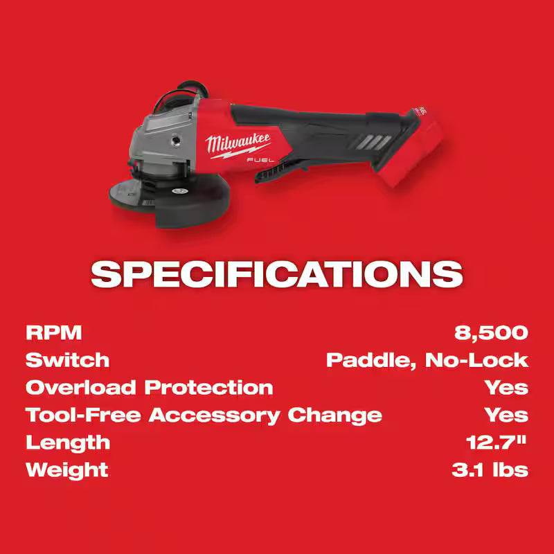 18V Brushless Cordless 4-1/2 in./5 in. Grinder with Reciprocating Saw Z50096