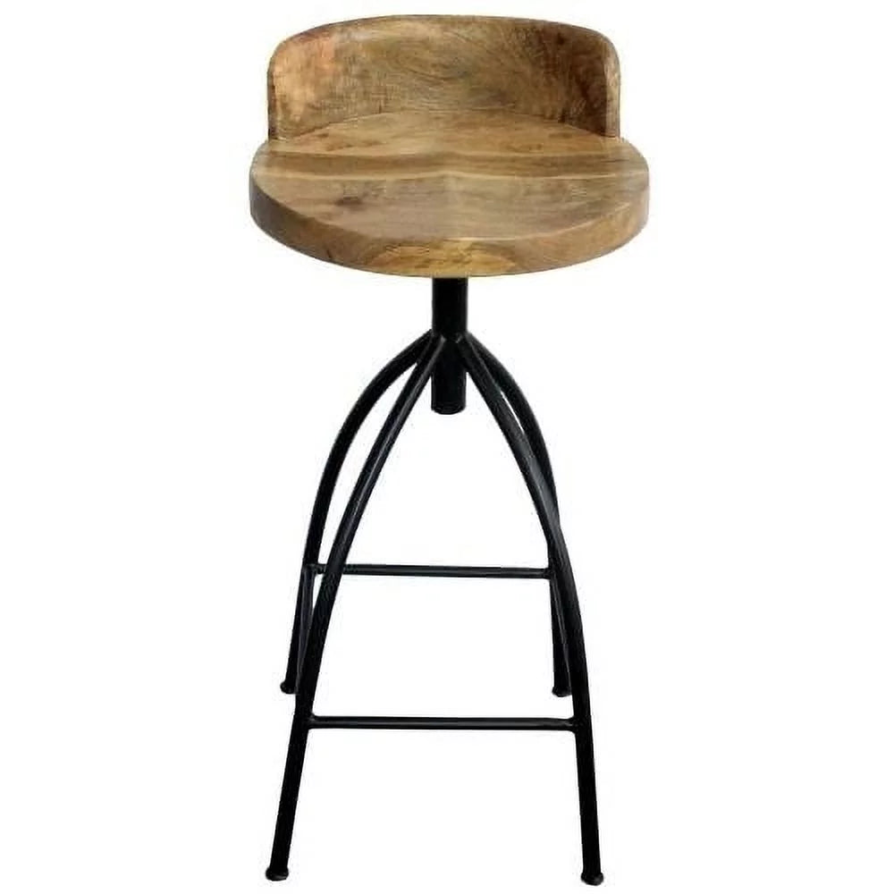 Adjustable Swivel Bar Stool With Backrest T114132