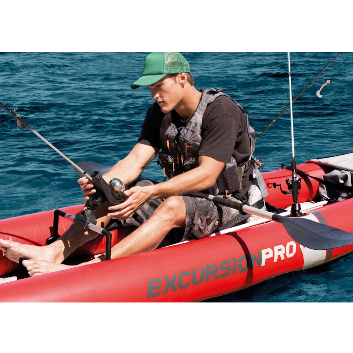 Inflatable 2 Person Vinyl Kayak with Oars & Pump, Red (2 Pack) A49817