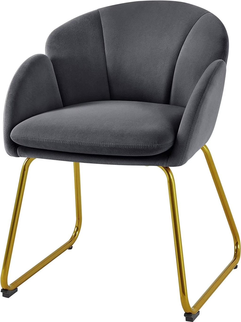 Dark Gray Velvet Barrel Accent Chair S3497