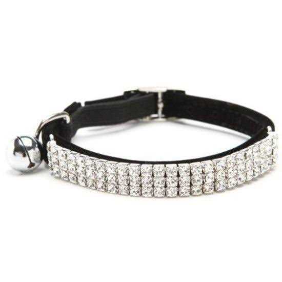 Soft Velvet Adjustable Cat Collar with Bells R576376