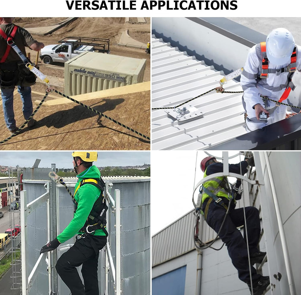 50 ft Vertical Lifeline Rope Assembly with Rope Grab Snap Hooks P8987