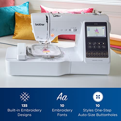 Sewing and Embroidery Machine, Computerized, 4" x 4" Hoop Area, White G71790