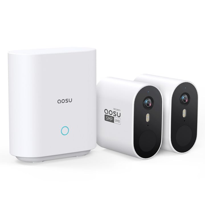 5MP Ultra HD Wireless Security Camera System, 2 Camera Kit with 166° Wide Angle, 240-Day Battery Life, Spotlight Camera, 32G Local Storage L8674