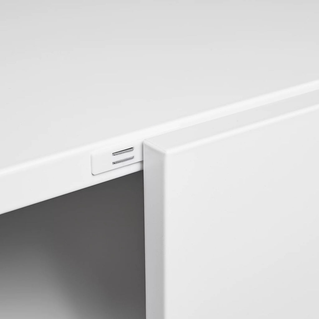 White 2 Door Mobile Lateral File Cabinet T5066
