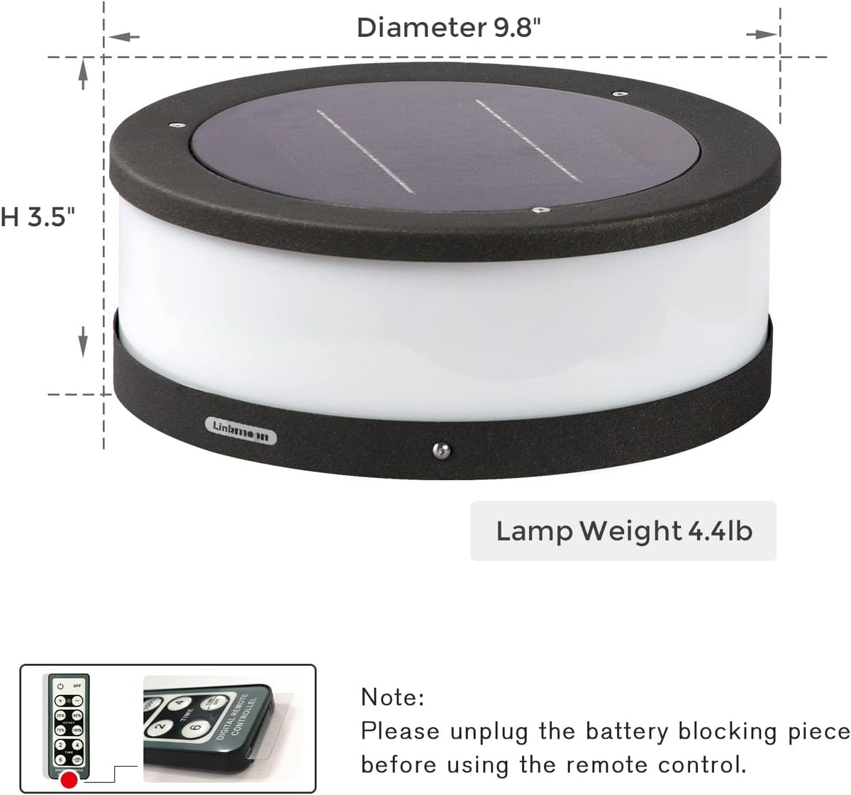 Outdoor Solar Post Cap Light N366