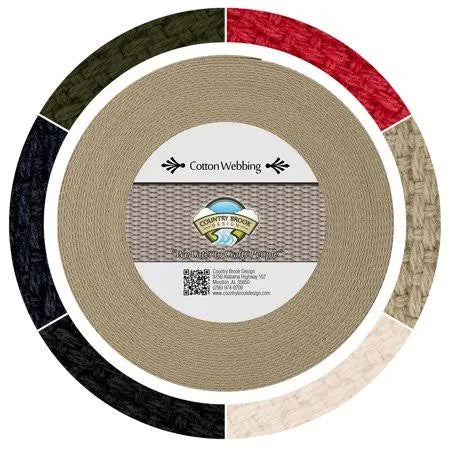 1 1/2 inch Brown Heavy Cotton Webbing, 50 Yards Q1898