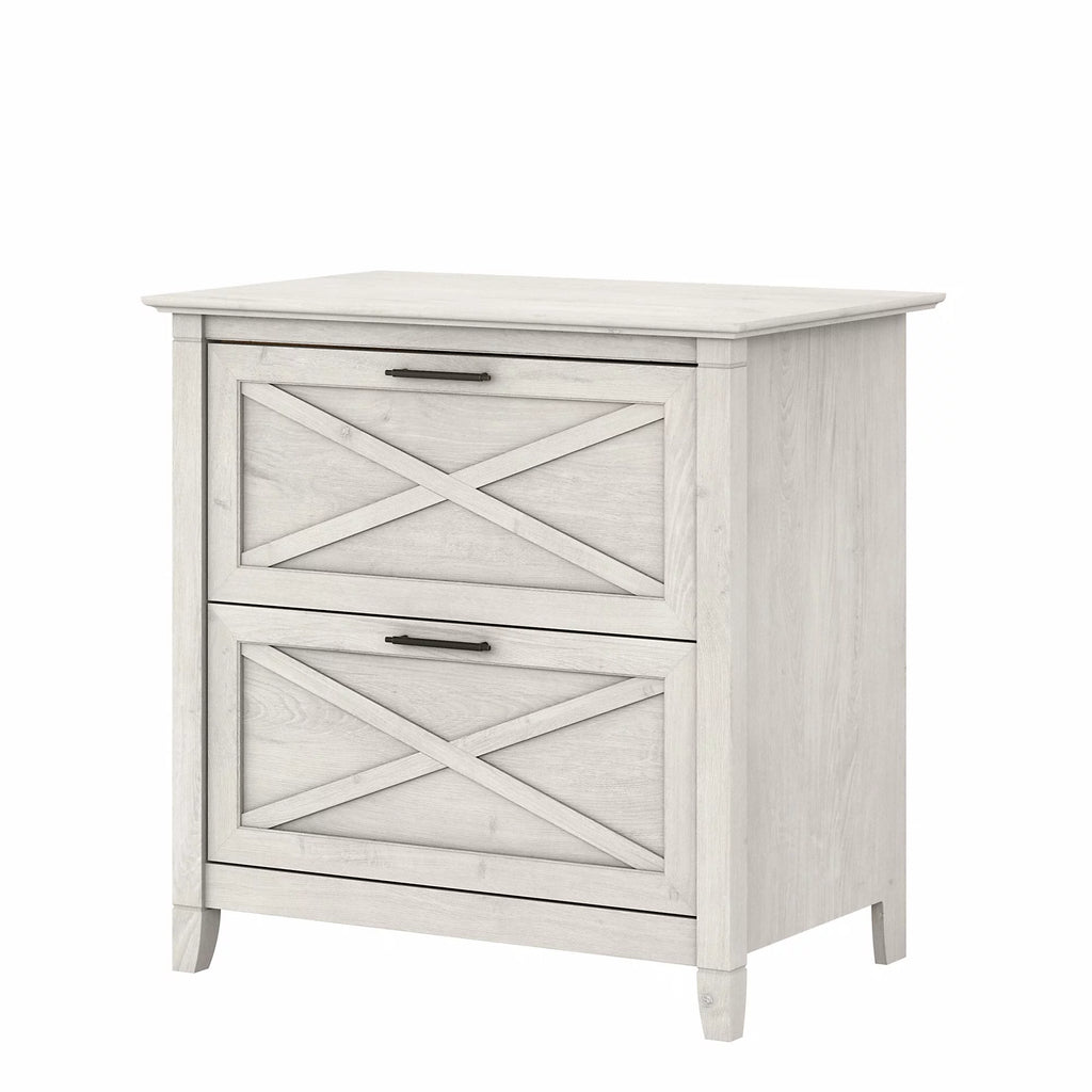 2 Drawer Linen White Oak Lateral File Cabinet W514