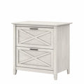 2 Drawer Linen White Oak Lateral File Cabinet W514