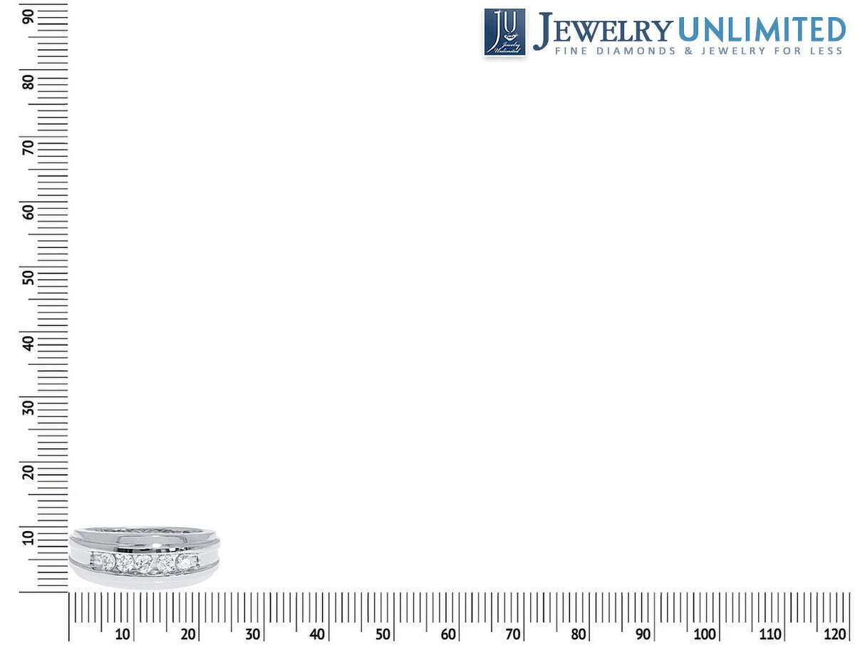 14k White Gold Five Stone Diamond Ring U9886