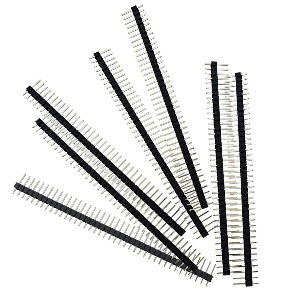 100pcs Male Header Pins Straight Single Row 40 Pin 0.1 Inch 2.54mm Connector D699