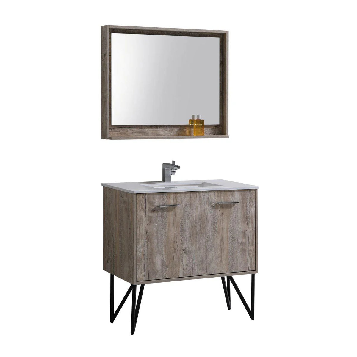 36 in. Modern Bathroom Vanity with Quartz Countertop C7657
