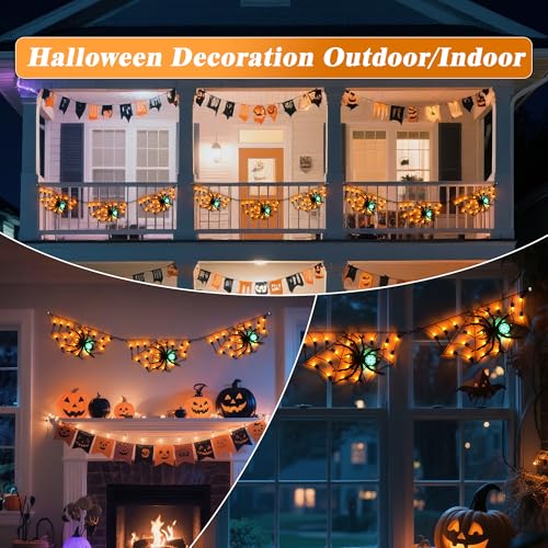 Spider Web Lights 52.8 Inch 54 Orange 3 Green LEDs U88857