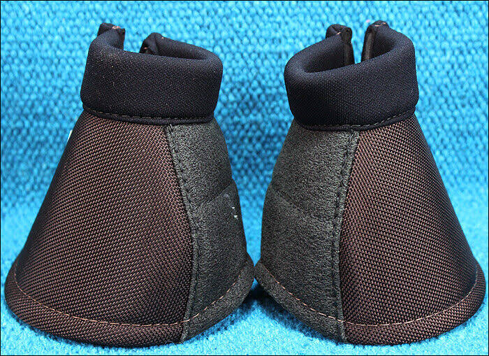 Medium Chocolate Horse Over Reach No Turn Bell Boots L4499