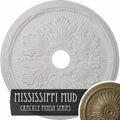 23 3/4x22OD x 3 5/8x22ID x 1 7/8x22P Hand-Painted Ceiling Medallion I790