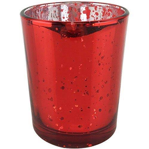 100pcs Speckled Red Mercury Glass Votive Candle Holder C4106