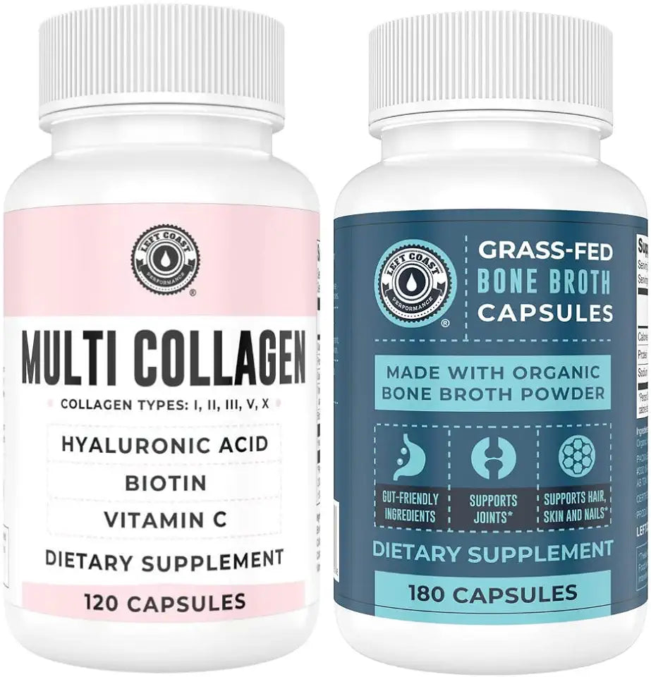 Multi Collagen Capsules with Biotin and Organic Bone Broth Capsules E630537
