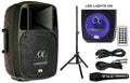 12x22 Powered 2000W Pro DJ Amplified Loud Speaker Bluetooth I956