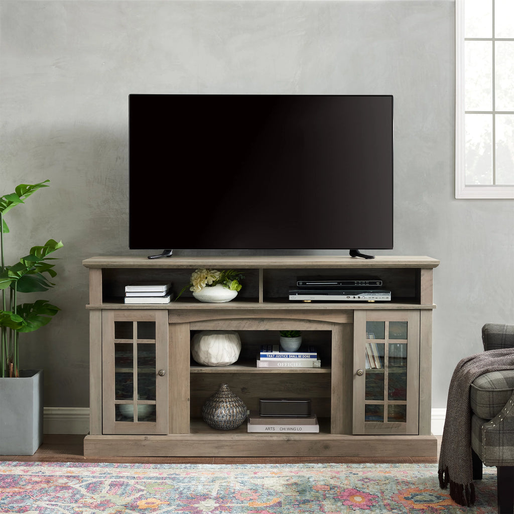 Espresso TV Stand with Storage and Cabinet D3781