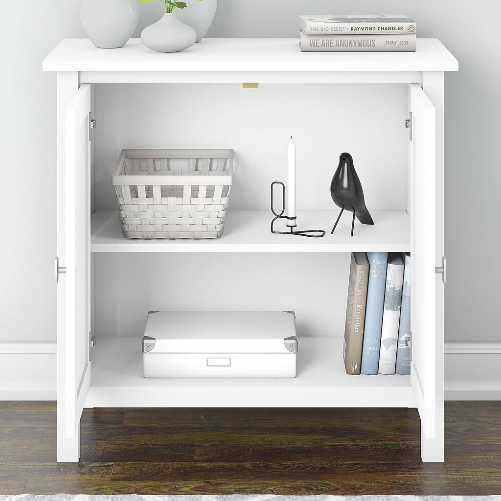 Pure White Accent Storage Cabinet with Doors I953
