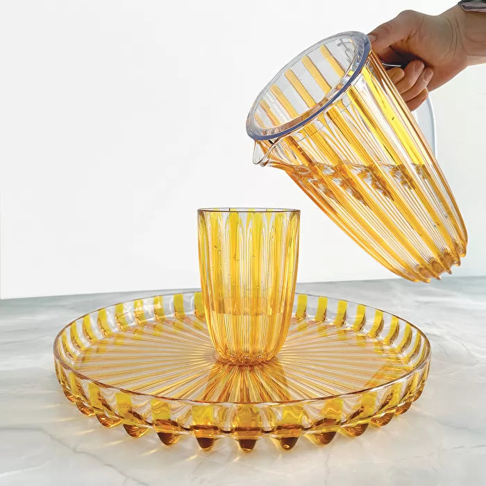Round Tray Amber O54663