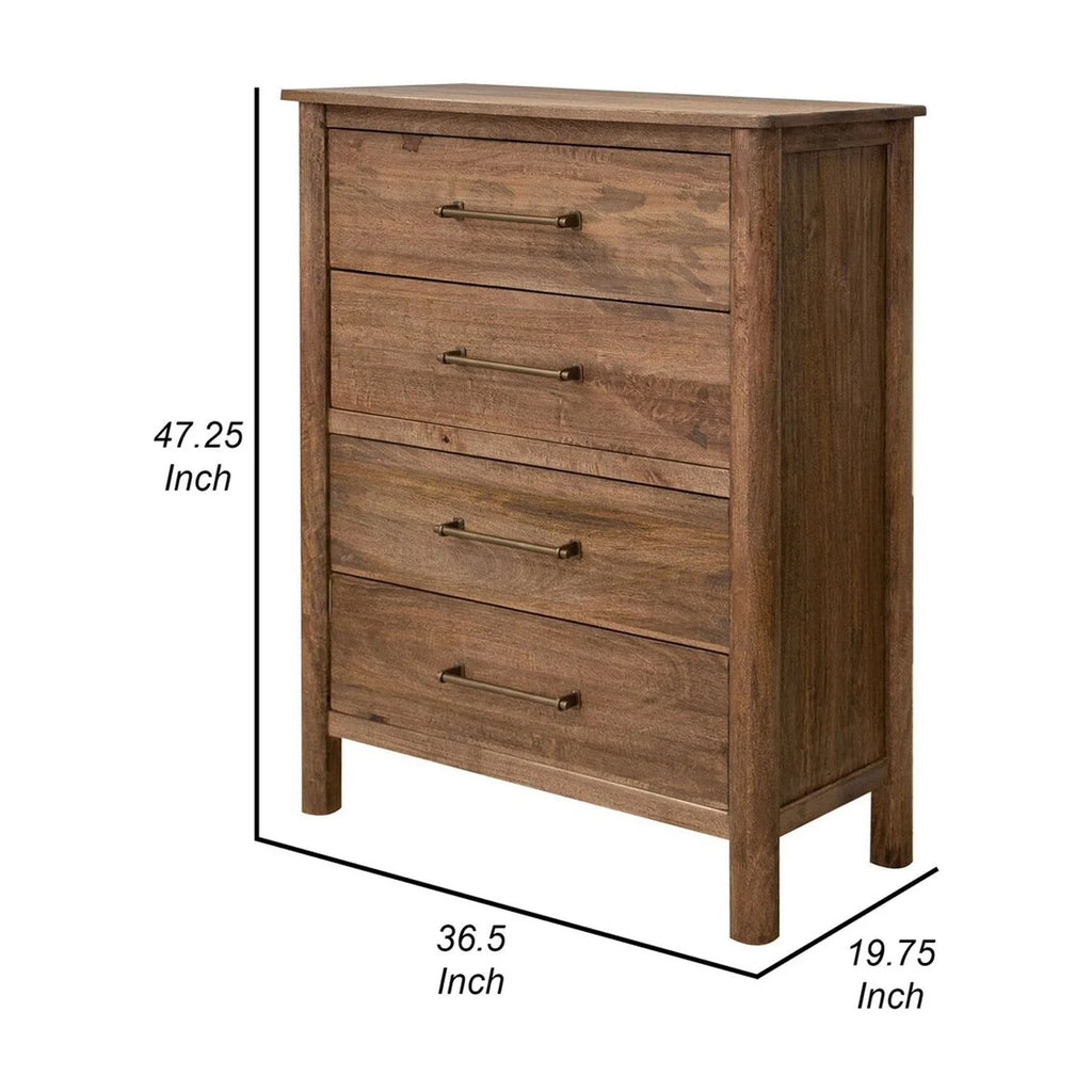 47 Inch Tall 4 Drawer Wood Dresser U818498