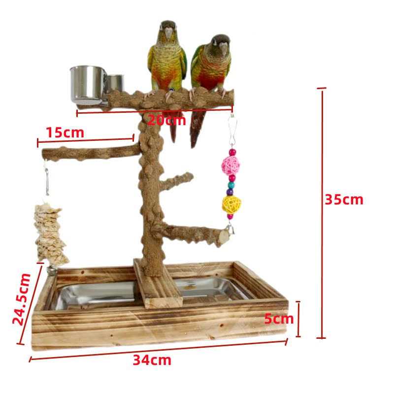 Wood Bird Perch Platform Stand Y2841