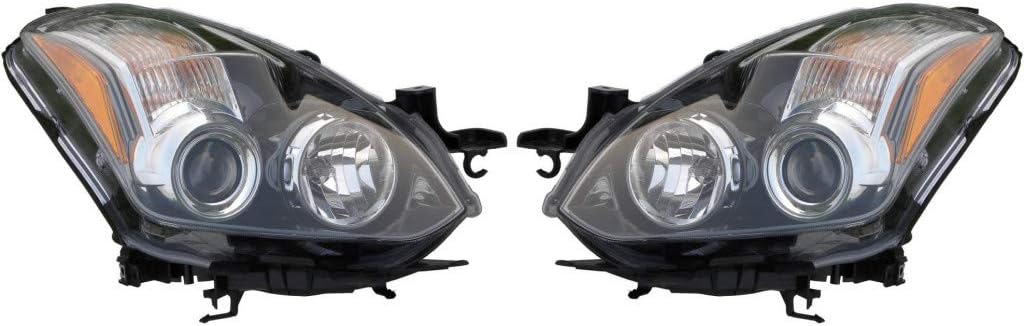 Pair Halogen Headlight for Nissan Altima Coupe 2010-2013 J608