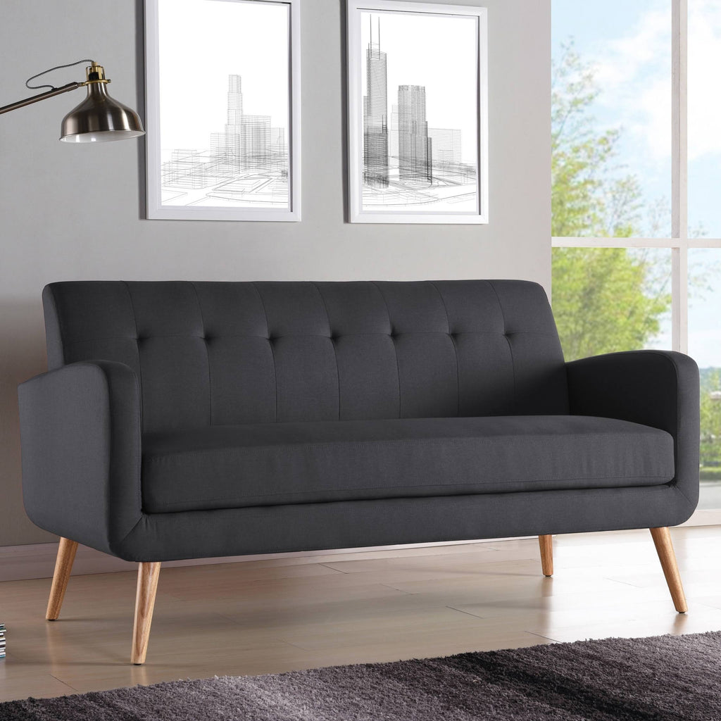 Charcoal Linen Armless Sofa L85911