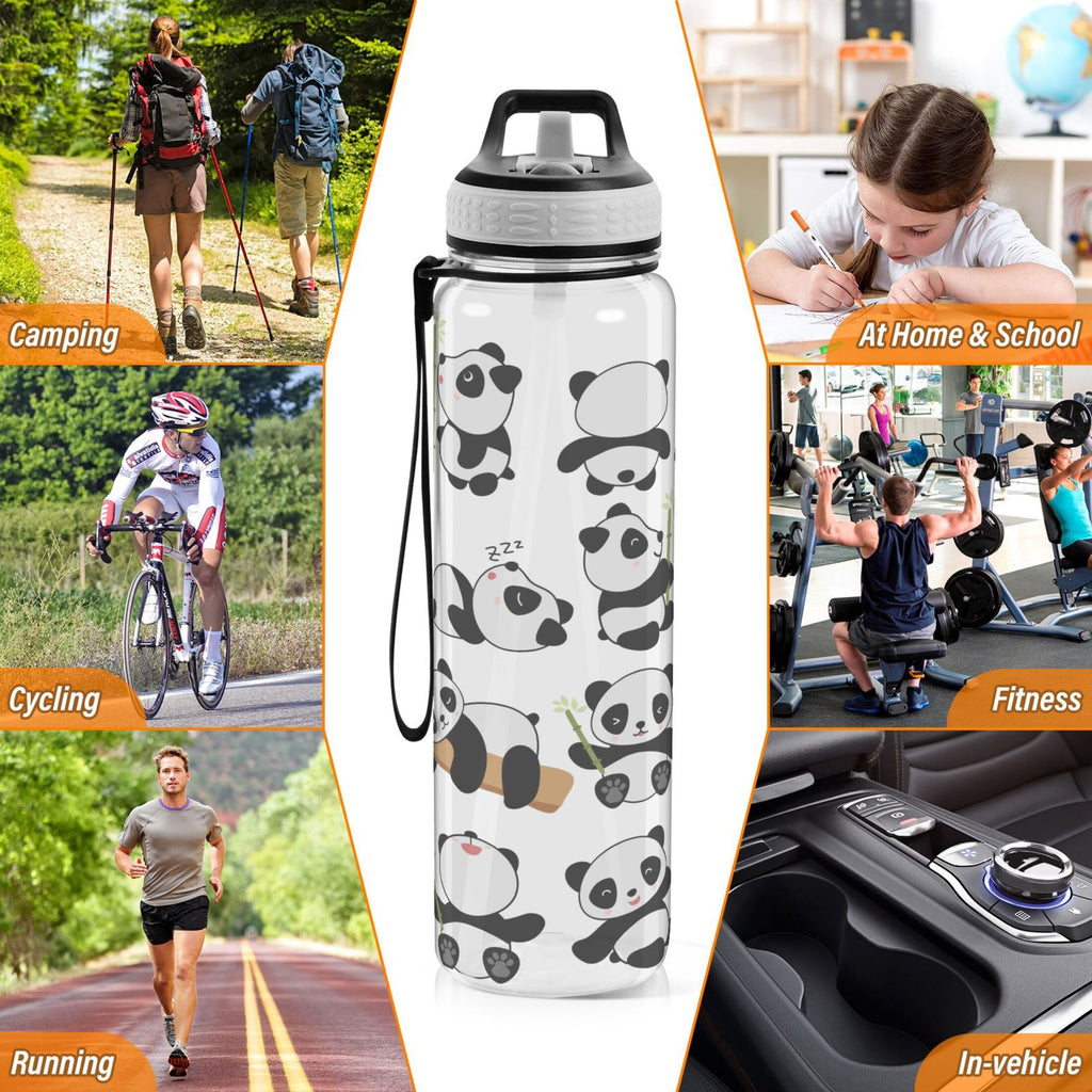 32oz Tritan Leakproof Clear Water Bottle with Straw H1511