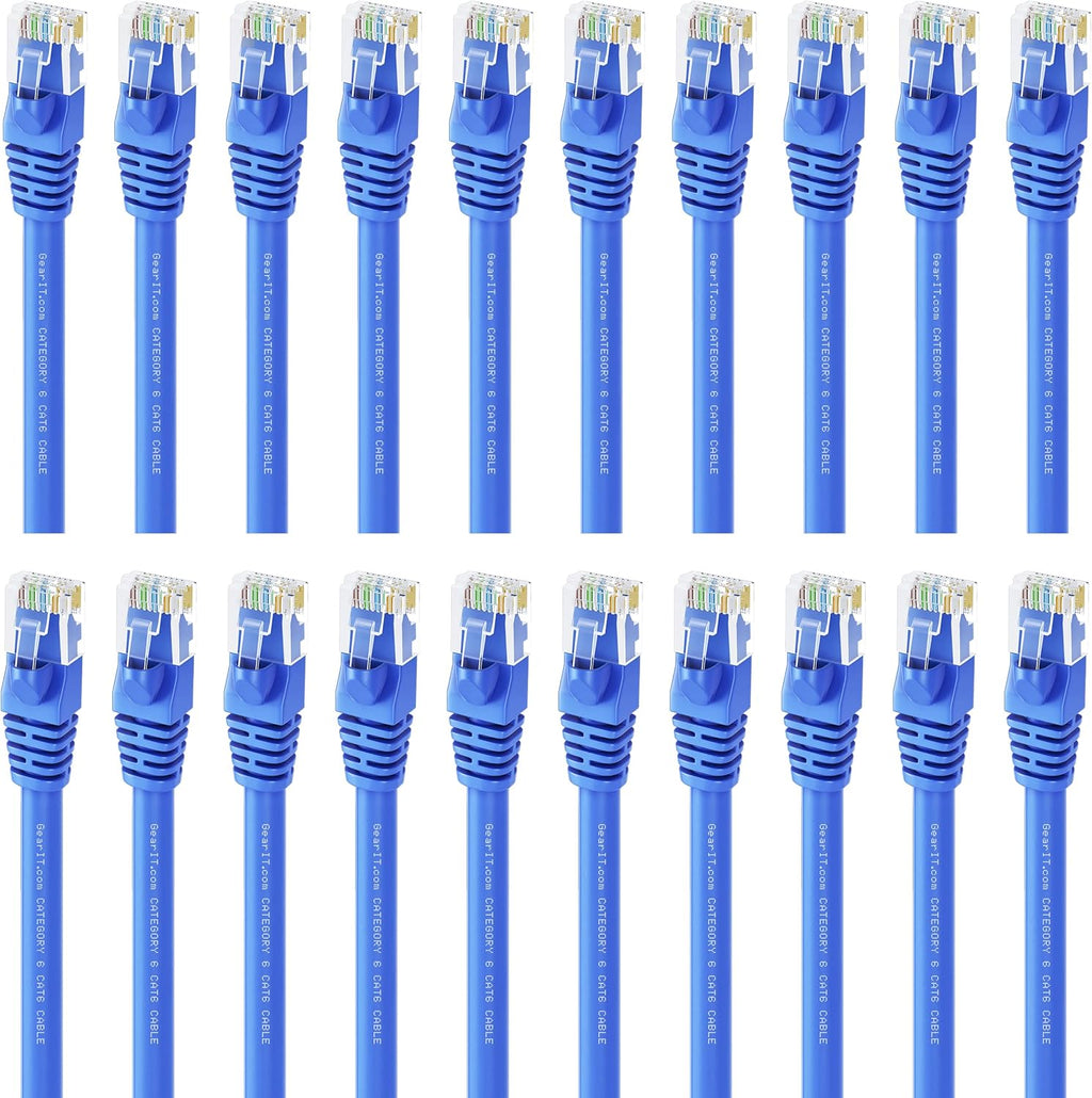 Cat 6 Ethernet Cable 20 ft 10-Pack Blue A906136
