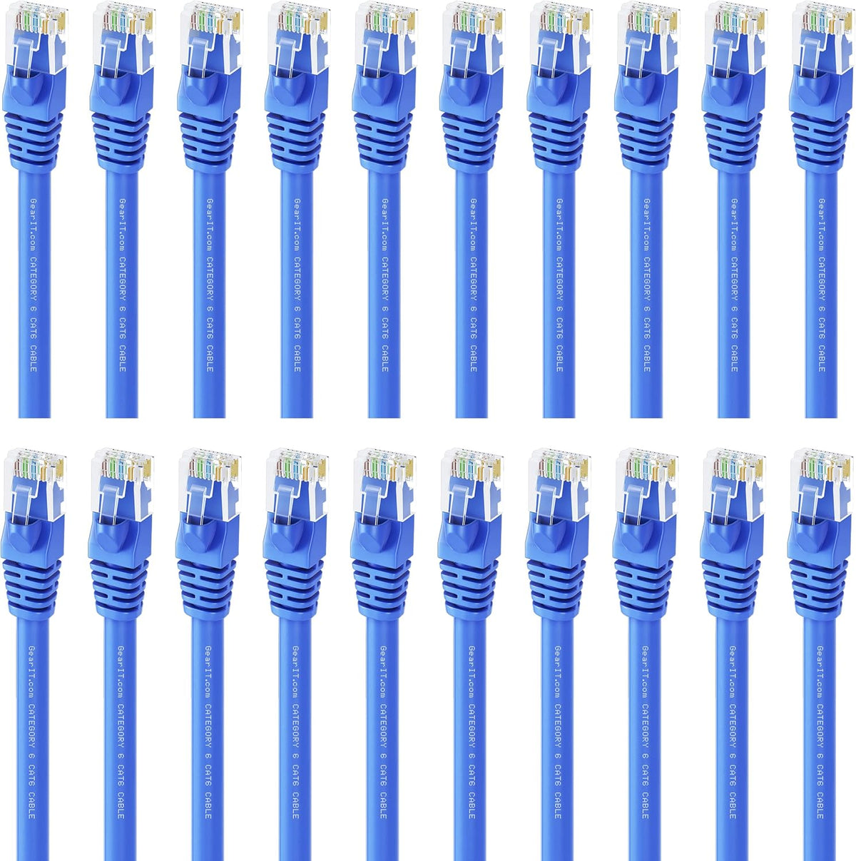 Cat 6 Ethernet Cable 20 ft 10-Pack Blue A906136