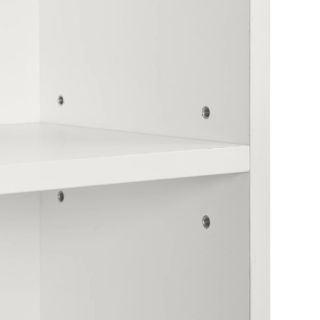 8-Tier Media Tower Rack Storage Cabinet with Adjustable Shelves J299