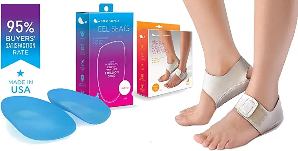 Plantar Fasciitis Insoles & Heel Wraps, Small (Women's 5-6) C7935