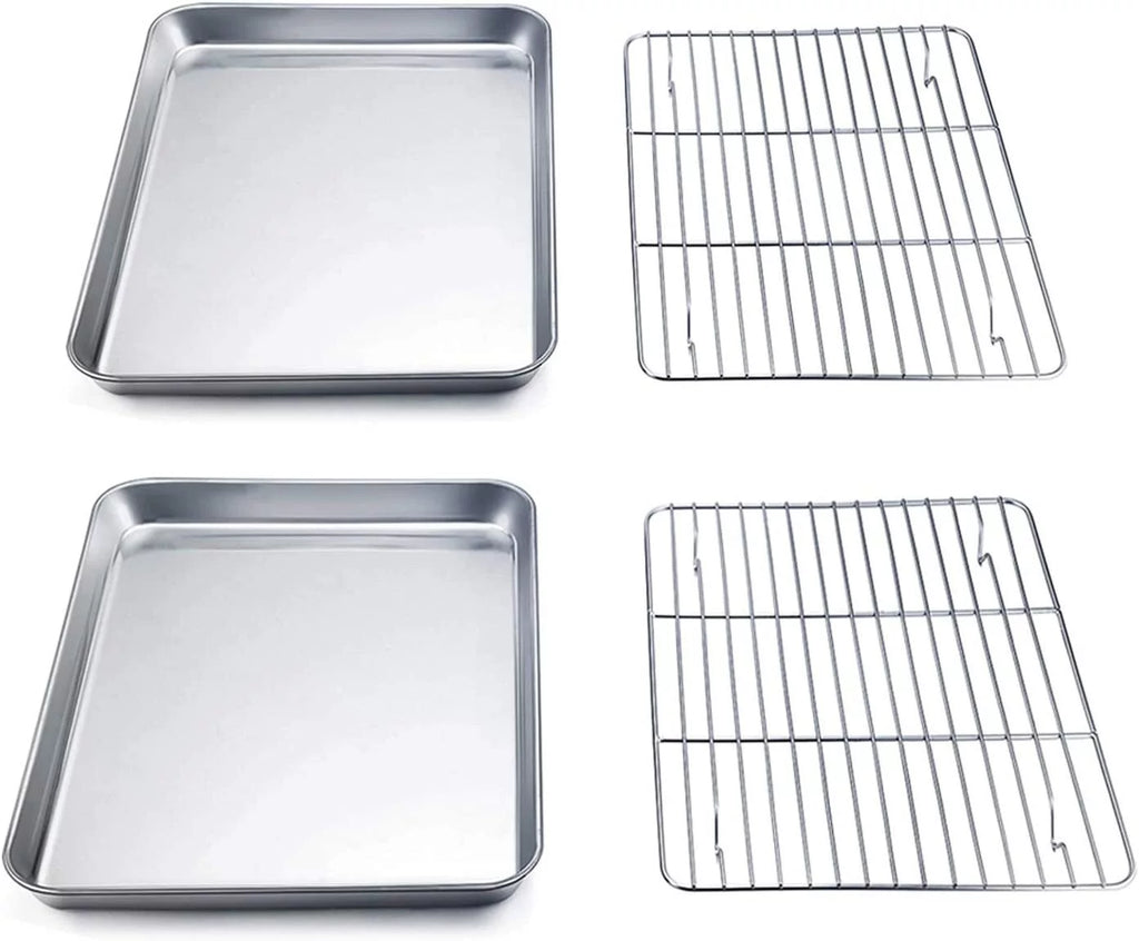 Stainless Steel Baking Sheet with Rack Set 9 x 7 Inch I44238