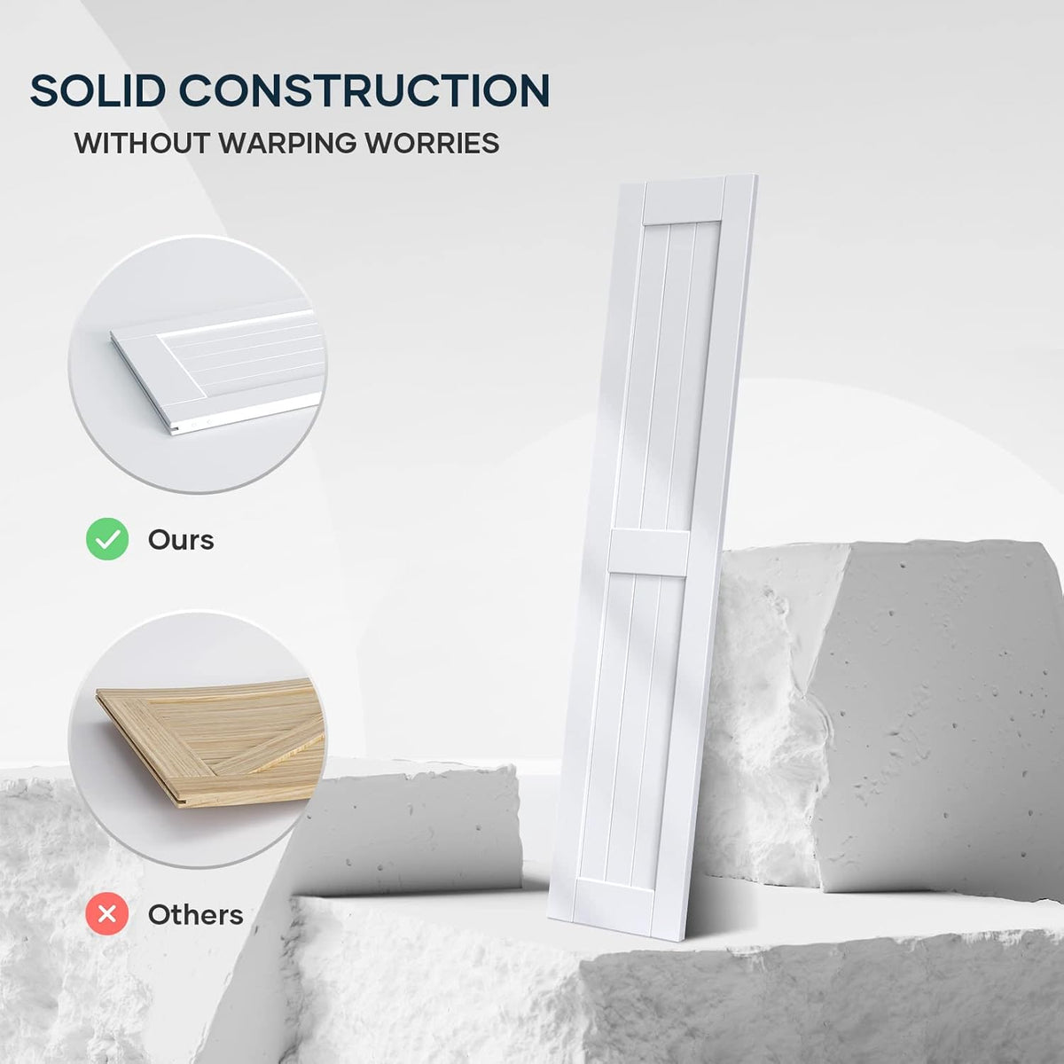 White Barn Door with Sliding Door Hardware A2243