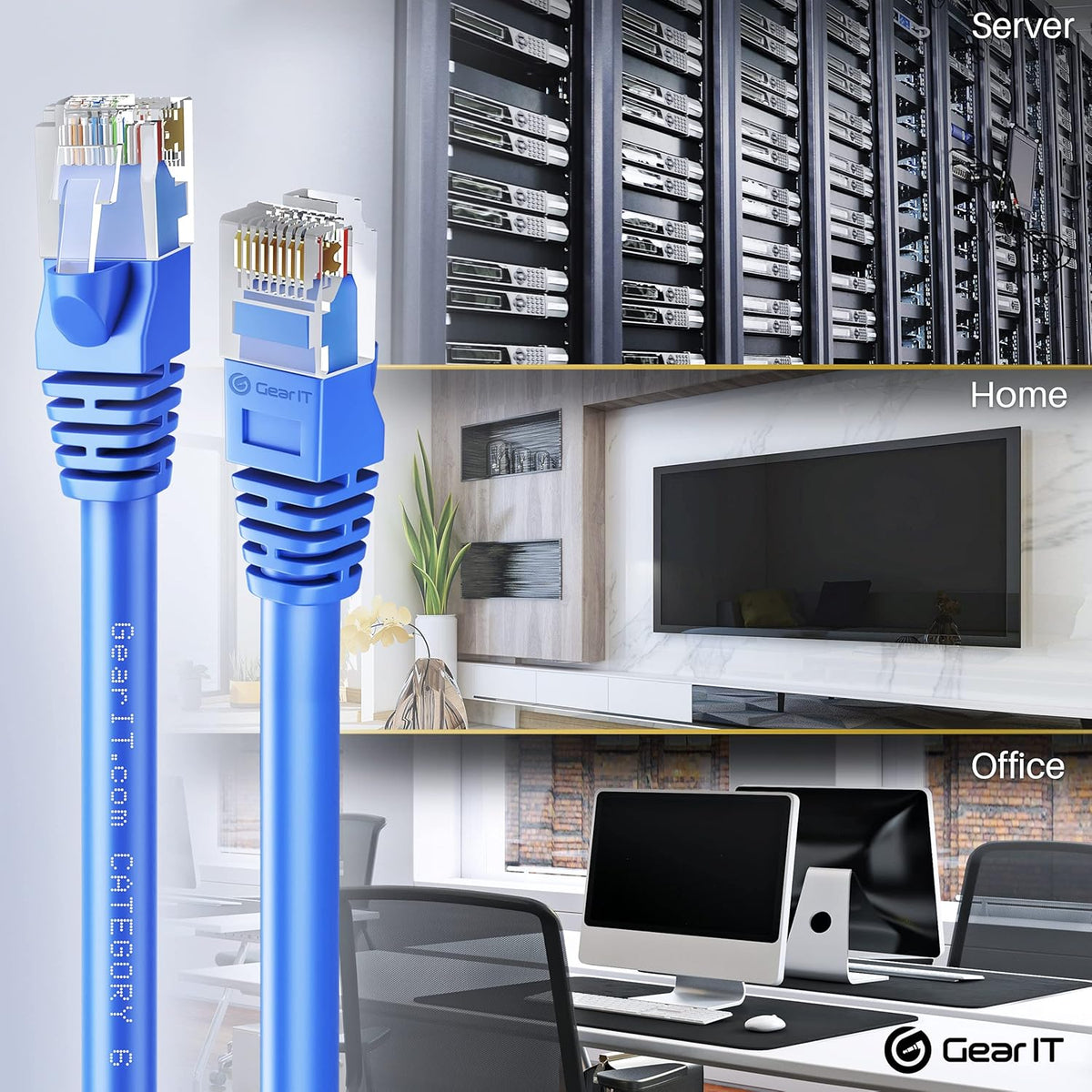 Cat 6 Ethernet Cable 20 ft 10-Pack Blue A906136