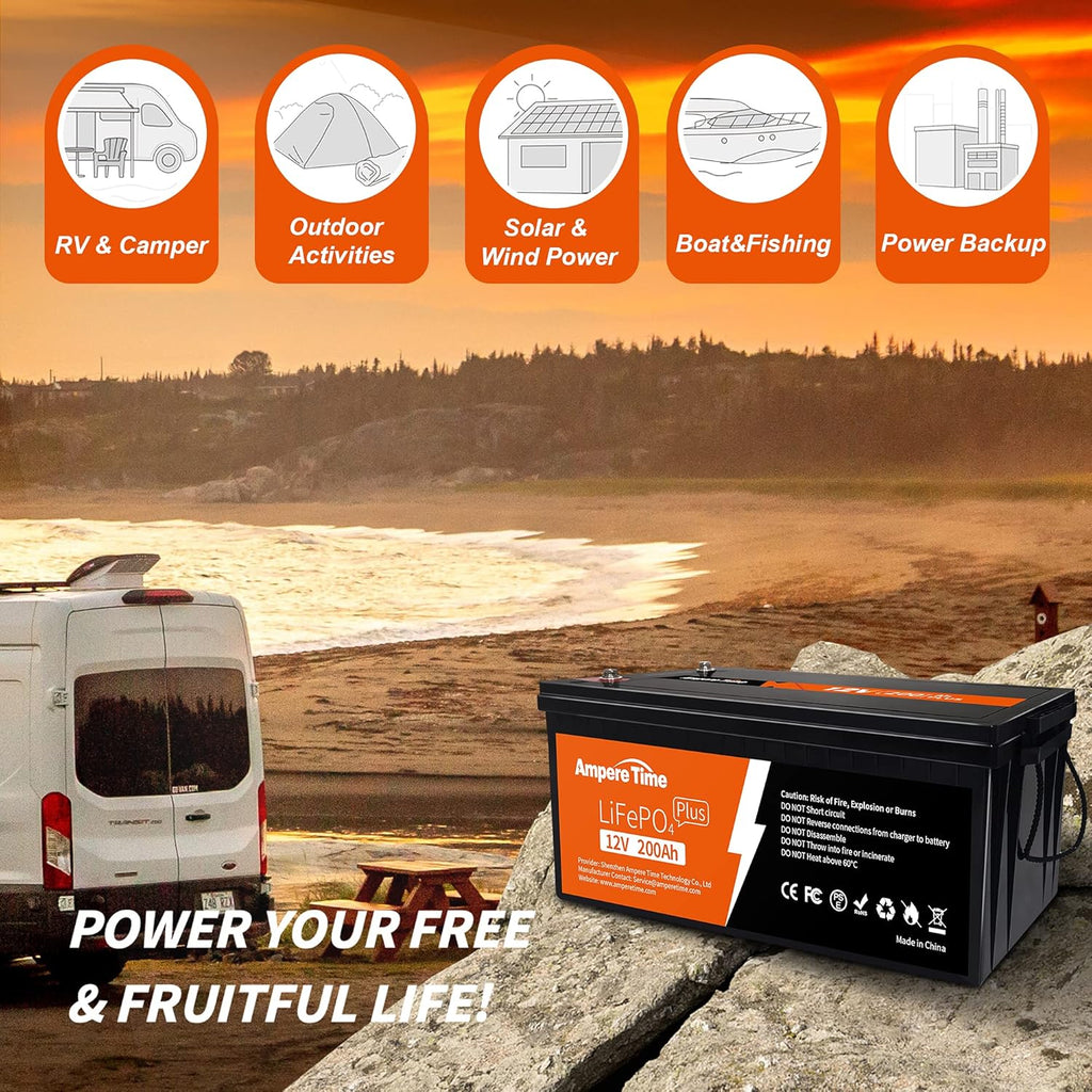 12V 200Ah Lithium LiFePO4 Battery with 200A BMS P711