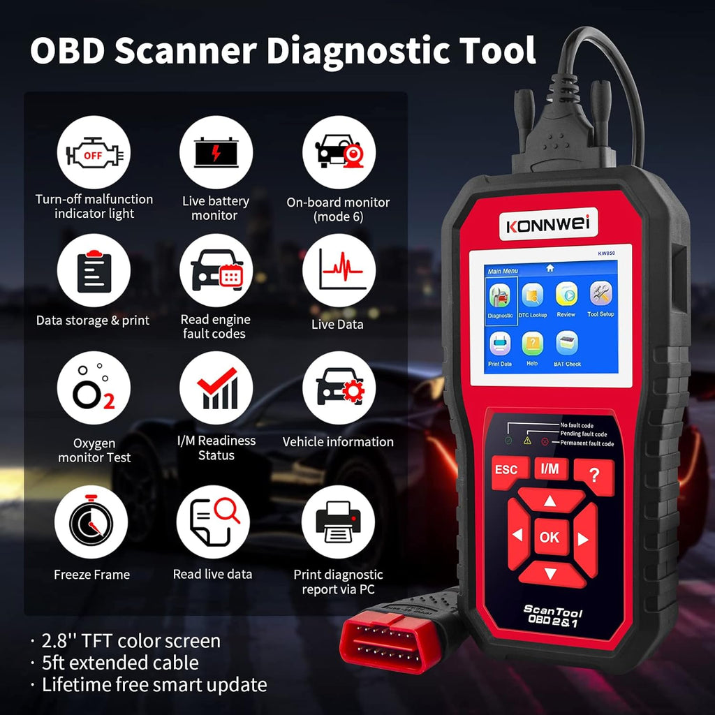 OBD II Scanner Diagnostic Scan Tool Pack of 2 V591129