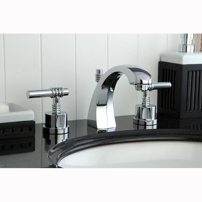 Polished Brass Two Handle Widespread Lavatory Faucet with Pop-Up N746141