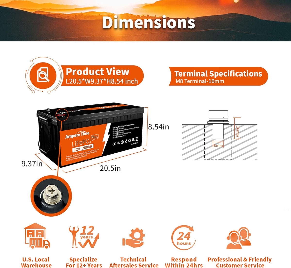 12V 200Ah Lithium LiFePO4 Battery with 200A BMS P711
