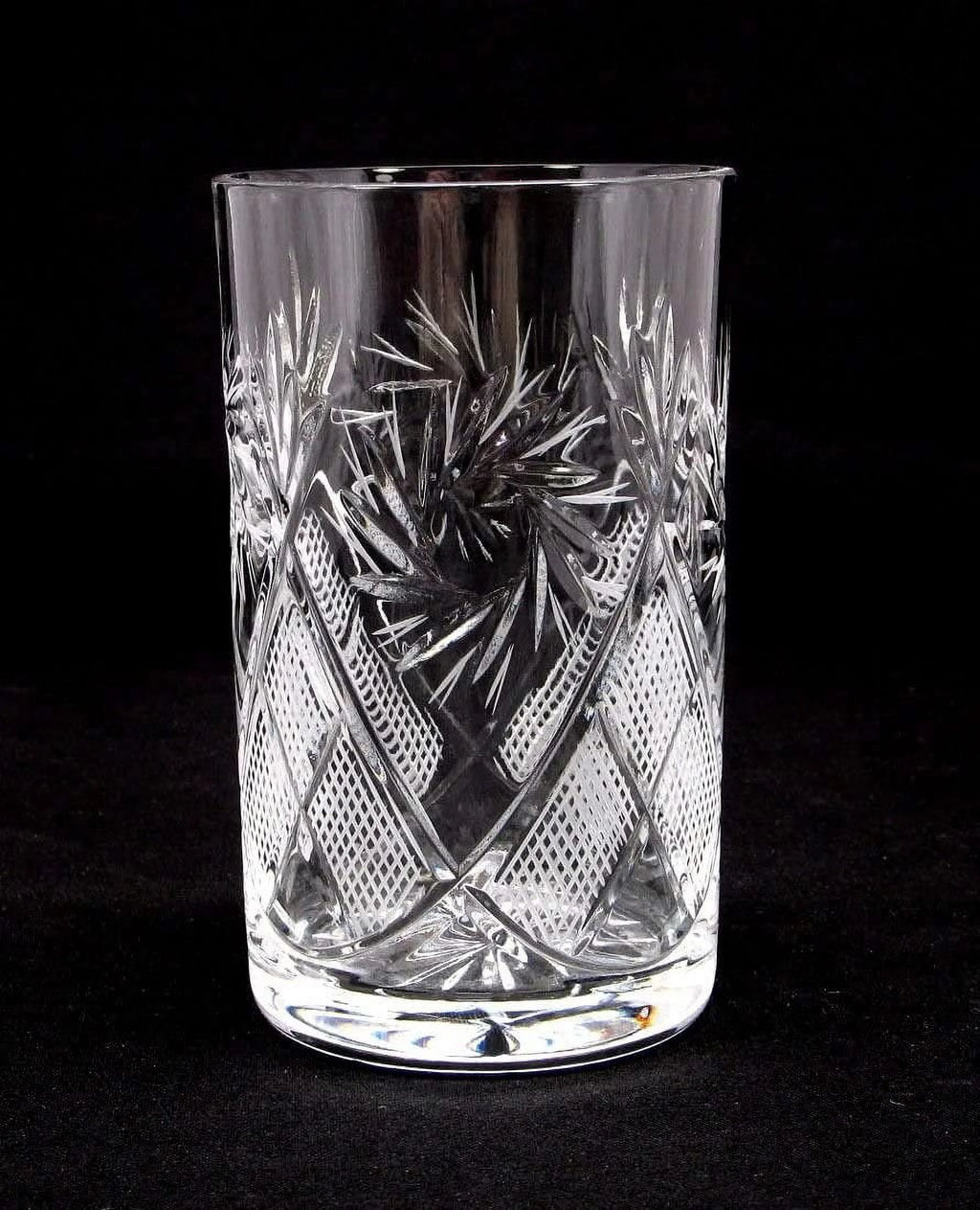 Russian Crystal Hot Tea Glass 8.5 Oz & Metal Glass Holder H853