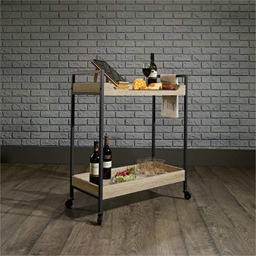 Modern Metal Frame Bar Cart with Storage Shelves O460252