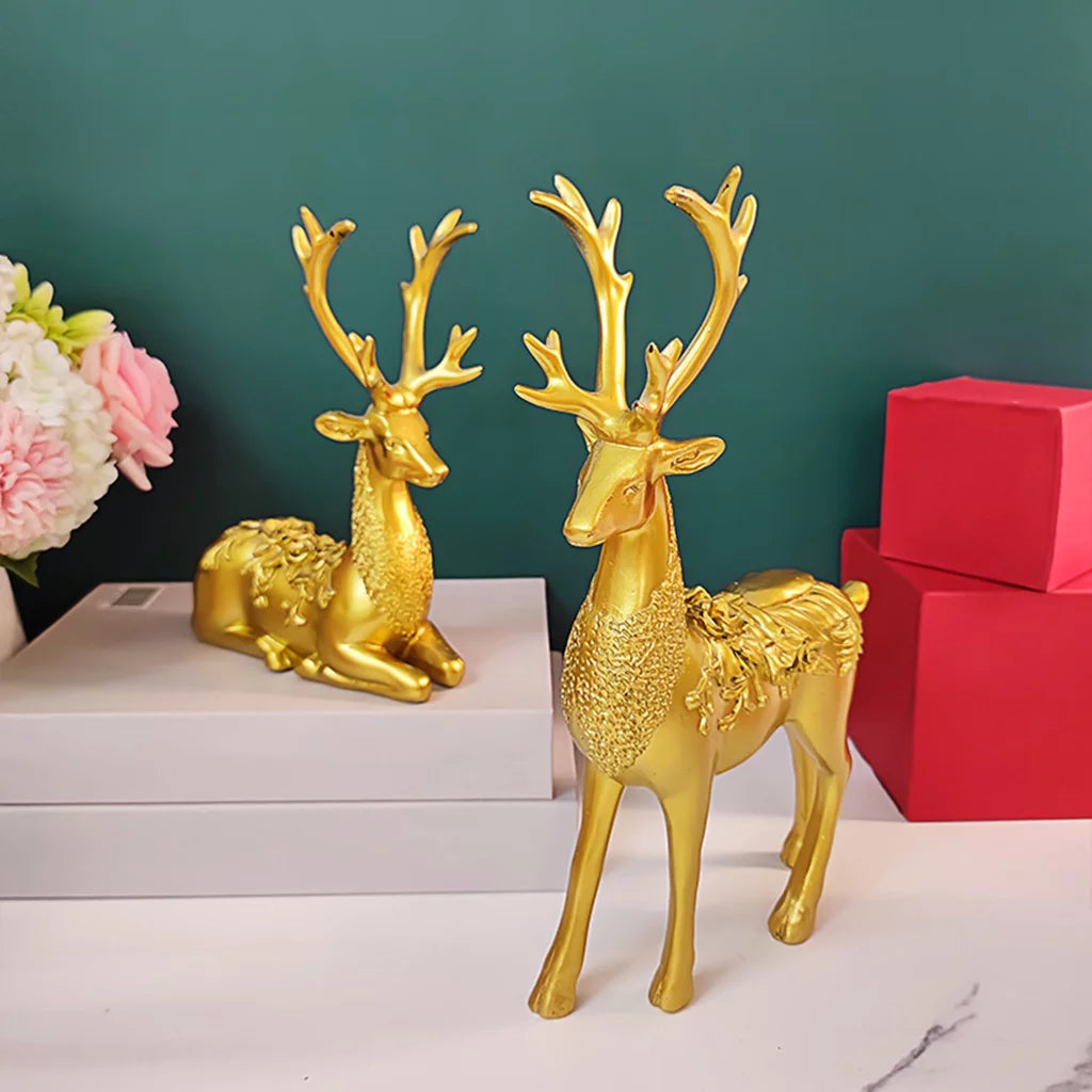 Elk Statue Decorative Figurine Sculpture R29968
