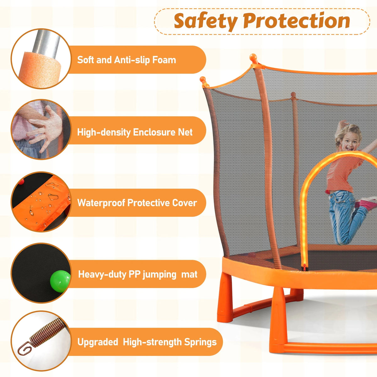 6FT Trampoline with Enclosure A63022