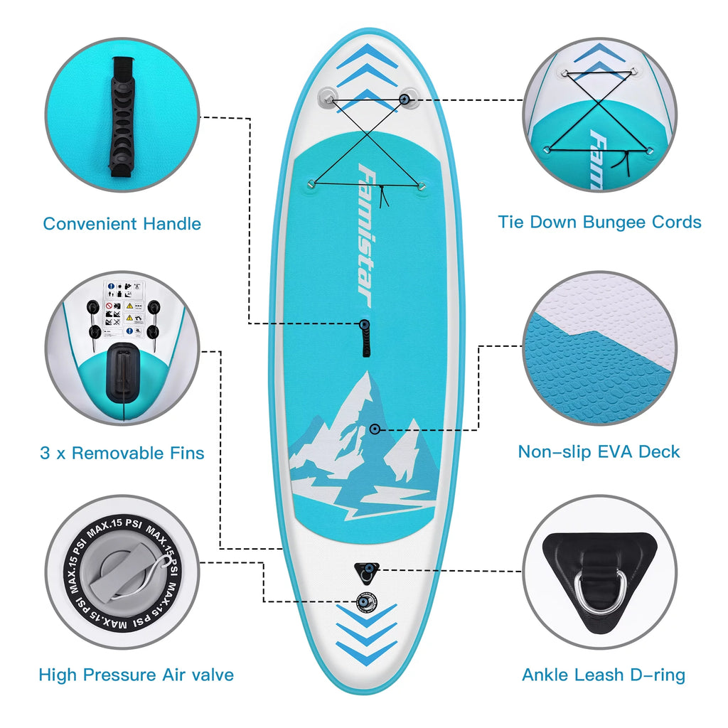 Inflatable Stand Up Paddle Board with Paddle Pump and Backpack O244334