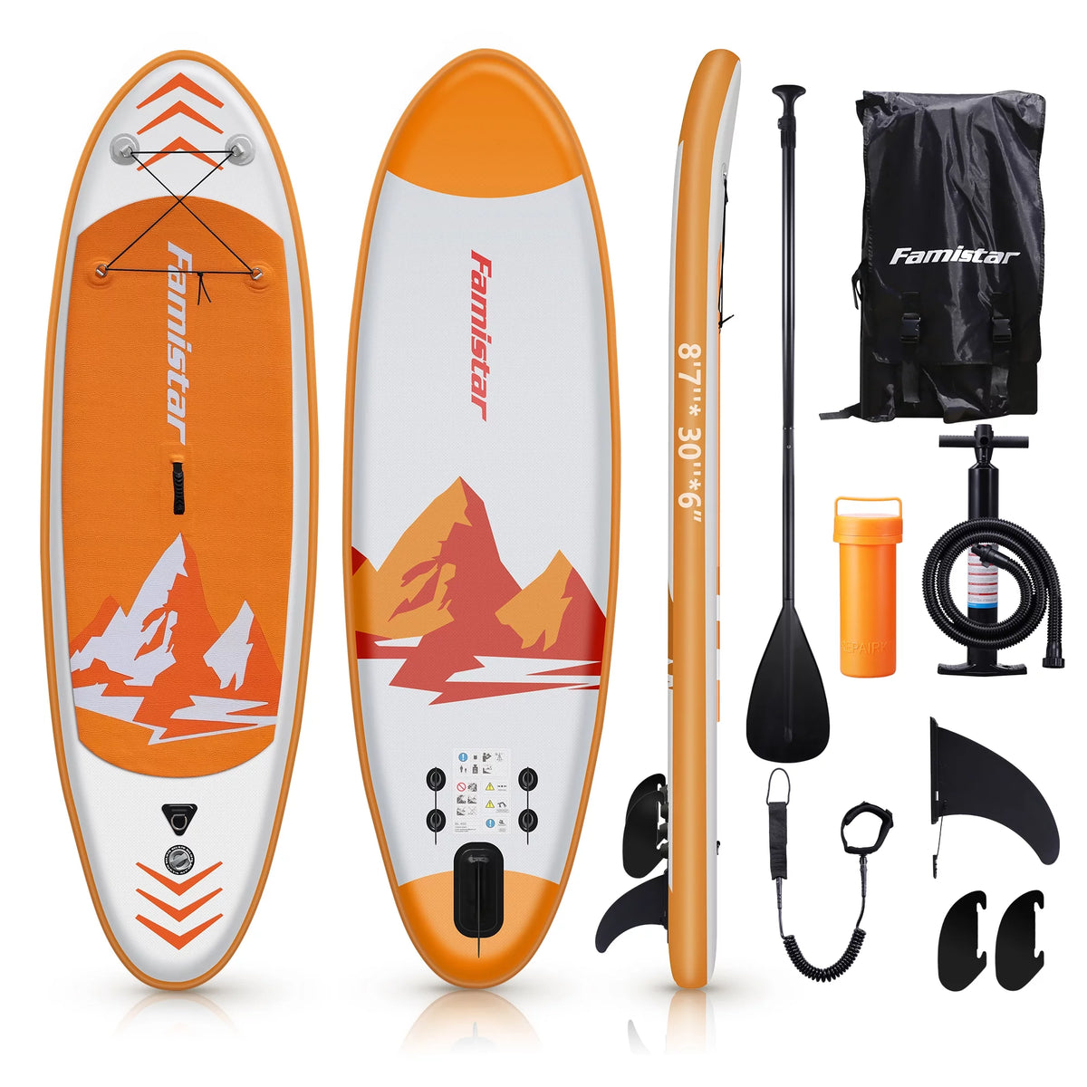 Inflatable Stand Up Paddle Board with Paddle Pump and Backpack O244334