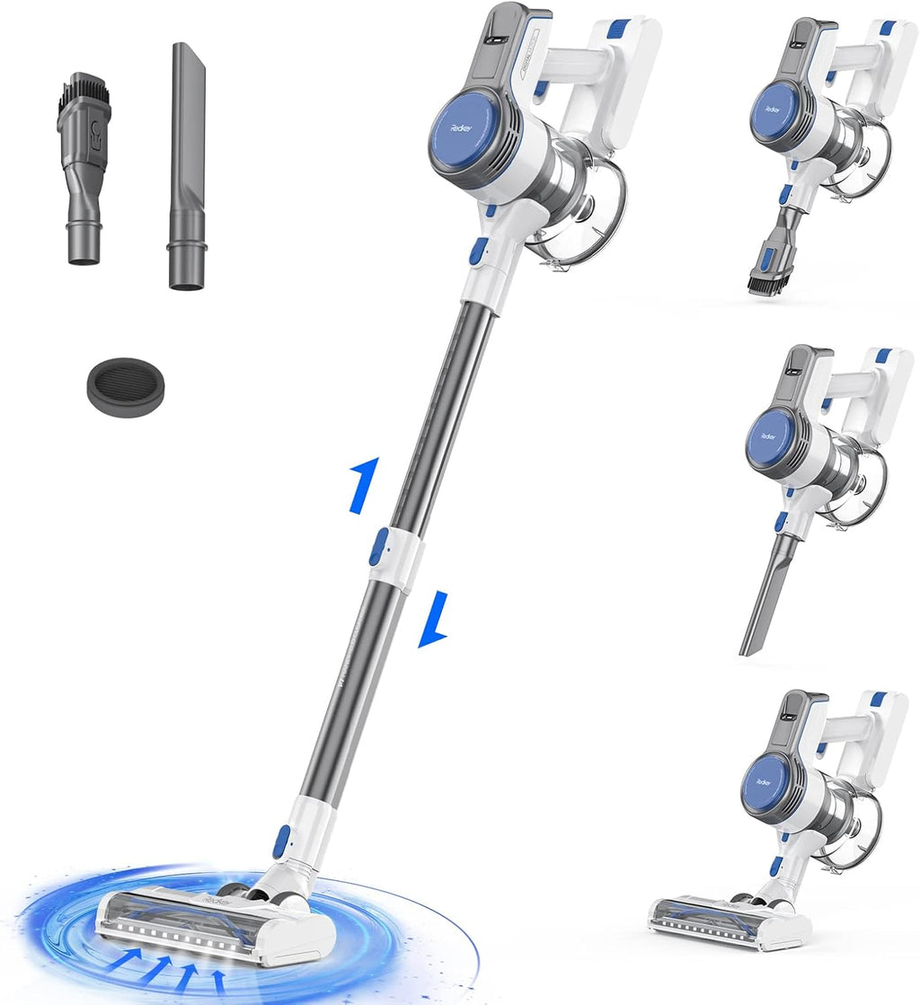 Cordless Stick Vacuum Cleaner with 250W 22Kpa Suction, Detachable Battery O810939