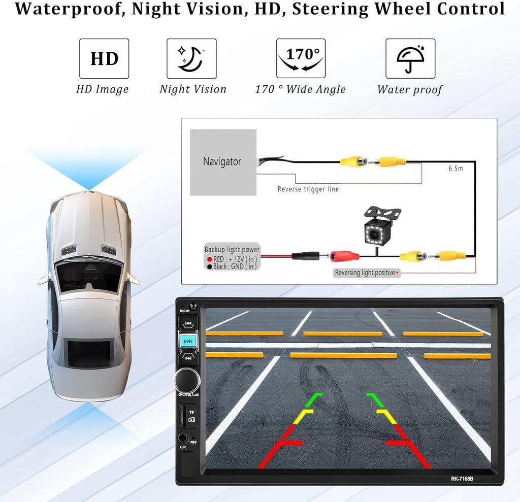 2 Din 7 Inch Touch Screen Car Stereo with Bluetooth B645